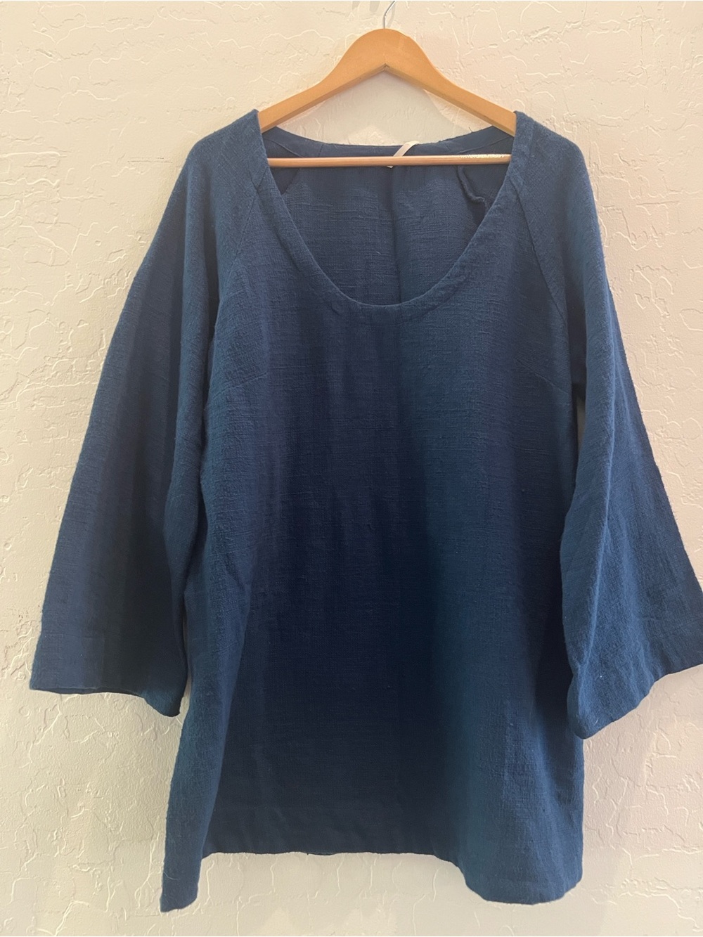 NWOT Free People Navy Scoop Neck Cotton Tunic Top/dress with pockets
